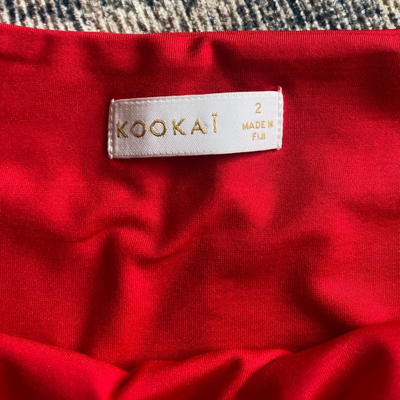 Kookai Red Fitted Tank Top - Picture 3 of 4